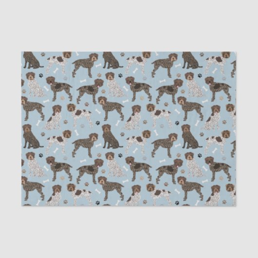 Wirehaered Pointing Griffon Tissuepapier (Voorkant)