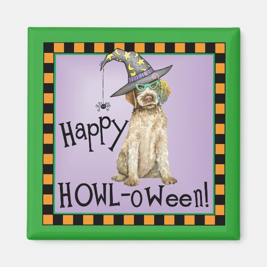 Wirehaered Pointing Griffon Witch Magneet (Voorkant)