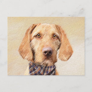 Wirehaered Vizsla-schildering - Cute Original Dog Briefkaart