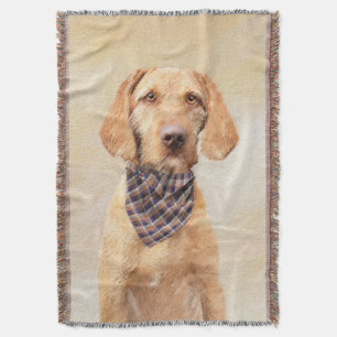 Wirehaered Vizsla-schildering - Cute Original Dog  Deken