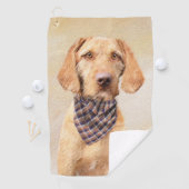Wirehaered Vizsla-schildering - Cute Original Dog Golfhanddoek (Insitu)