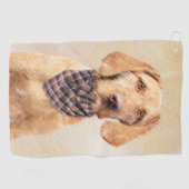 Wirehaered Vizsla-schildering - Cute Original Dog Golfhanddoek (Horizontaal)