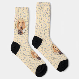 Wirehaered Vizsla-schildering - Cute Original Dog Sokken