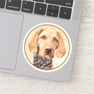 Wirehaered Vizsla-schildering - Cute Original Dog Sticker