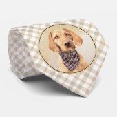 Wirehaered Vizsla-schildering - Cute Original Dog Stropdas (Opgerold)