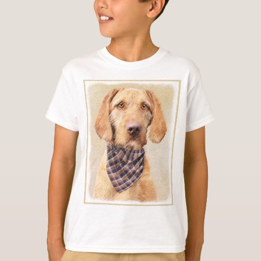Wirehaered Vizsla-schildering - Cute Original Dog  T-shirt (Voorkant)