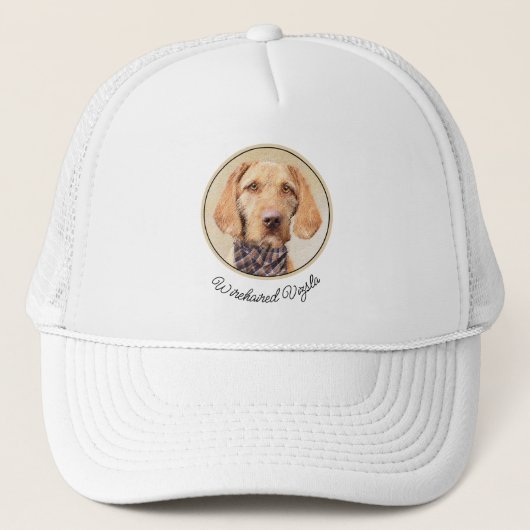 Wirehaered Vizsla-schildering - Cute Original Dog Trucker Pet (Voorkant)