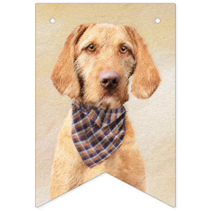 Wirehaered Vizsla-schildering - Cute Original Dog  Vlaggetjes