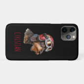 Wirehair Dachshund Dog met Biker Helmet Case-Mate iPhone Case (Achterkant (horizontaal))