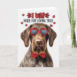 Wirehair Pointer Dog Gemaakt voor Loving You Valen Feestdagen Kaart