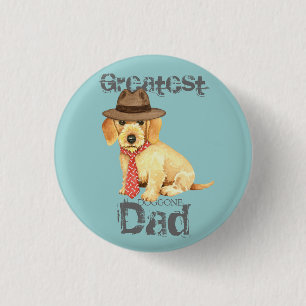 Wirehaire Dachshund Dad Ronde Button 3,2 Cm