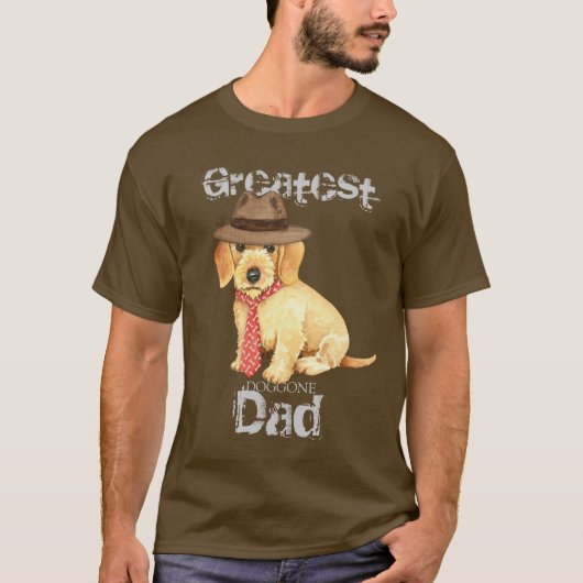 Wirehaire Dachshund Dad T-shirt (Voorkant)