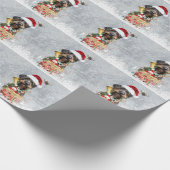 Wirehaire Pointer, Dog Kerstmis Cadeaupapier (Hoek)