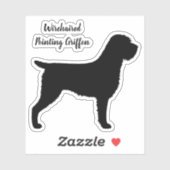 Wirehaire Pointing Griffon Dog Silhouette Sticker (Vel)