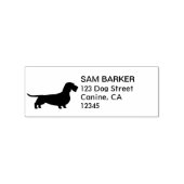 Wirehaired Dachshund Hond Silhouet Retouradres Rubberstempel (Gestempeld)