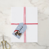 Wirehaired Dachshund Schattige Teckel Dog Christma Cadeaulabel (Met Touw)