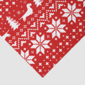 Wirehaired Dachshund Silhouetten Kerstpatroon Tissuepapier (Detail)