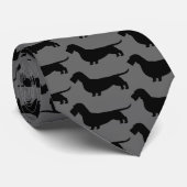 Wirehaired Dachshunds Pattern Wiener Hondenliefheb Stropdas (Opgerold)