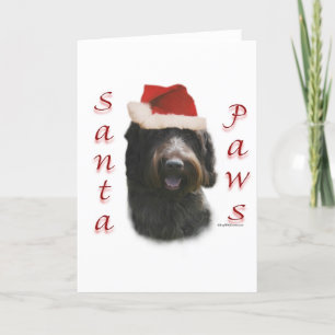 Wirehaired het Richten Poten van de Kerstman Feestdagen Kaart