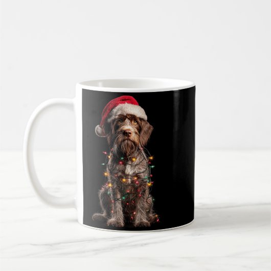 Wirehaired Inting Griffon Christmas Graphics Dog L Koffiemok (Links)