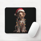Wirehaired Inting Griffon Christmas Graphics Dog L Muismat (Met muis)