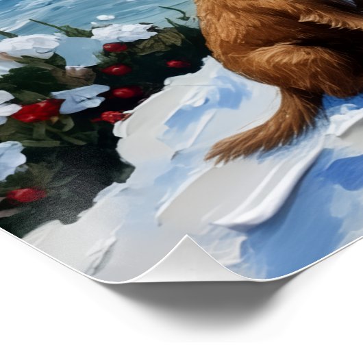 Wirehaired Pointing Griffon Christmas Lighthouse Perfect Poster (Hoek)