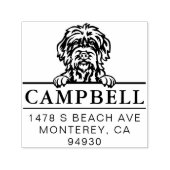 Wirehaired Pointing Griffon Custom Dog Adres Zelfinktende Stempel (Design)