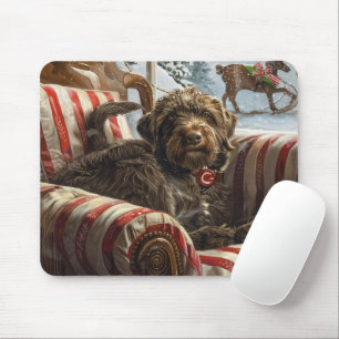 Wirehaired Pointing Griffon Dog Kerstfeest Muismat