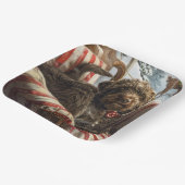 Wirehaired Pointing Griffon Dog Kerstfeest Papieren Bordje (Gebogen)