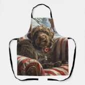 Wirehaired Pointing Griffon Dog Kerstfeest Schort (Voorkant)
