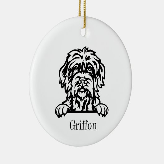 Wirehaired Pointing Griffon dog ornament (Rechts)