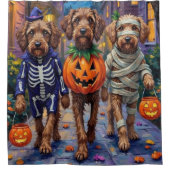 Wirehaired Pointing Griffon Halloween Costumes Douchegordijn (Voorkant)