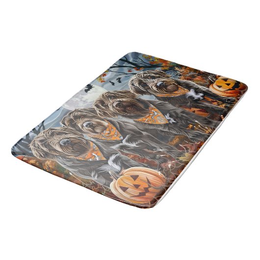 Wirehaired Pointing Griffon Halloween Spooky Badmat (Gekanteld)