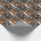 Wirehaired Pointing Griffon Halloween Spooky Cadeaupapier (Hoek)