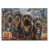 Wirehaired Pointing Griffon Halloween Spooky Snijplank (Voorkant)