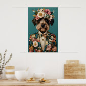 Wirehaired Pointing Griffon In Suit Poster (Cuisine)