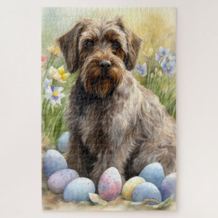 Wirehaired Pointing Griffon Paaseieren Vakantie Legpuzzel