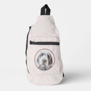 Wirehaired Pointing Griffon Painting Pet Dog Art Sling Bag