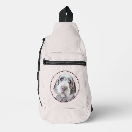 Wirehaired Pointing Griffon Painting Pet Dog Art Sling Bag (Voorkant)