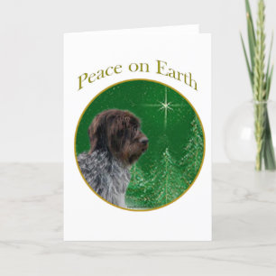 Wirehaired Pointing Griffon Peace Feestdagen Kaart