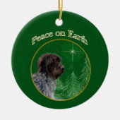 Wirehaired Pointing Griffon Peace Keramisch Ornament (Voorkant)