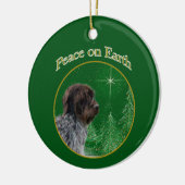 Wirehaired Pointing Griffon Peace Keramisch Ornament (Links)