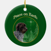 Wirehaired Pointing Griffon Peace Keramisch Ornament (Achterkant)