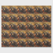 Wirehaired Pointing Griffon Puppy Autumn Cadeaupapier (Vlak)