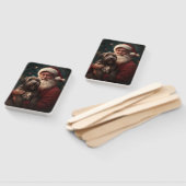 Wirehaired Pointing Griffon Sinterklaas Kerstmis Handwaaier (Niet-gemonteerd)