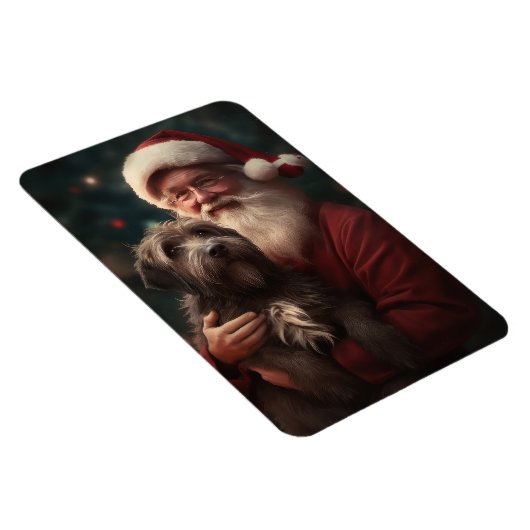 Wirehaired Pointing Griffon Sinterklaas Kerstmis Magneet (Rechterzijde)