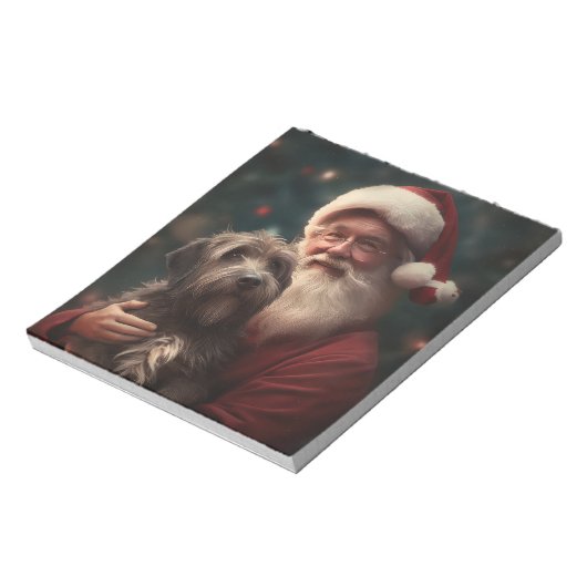 Wirehaired Pointing Griffon Sinterklaas Kerstmis Notitieblok (Gedraaid)