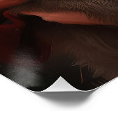 Wirehaired Pointing Griffon Sinterklaas Kerstmis Perfect Poster (Hoek)