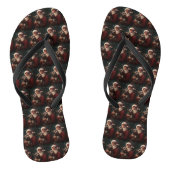 Wirehaired Pointing Griffon Sinterklaas Kerstmis Teenslippers (Voetbed)