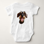 Wirehaired Teckel Baby Bodysuit (Achterkant)